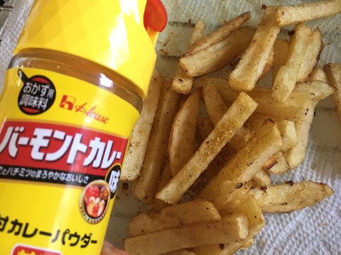 《フライドポテトもカレー粉掛けたら旨いんじゃ》